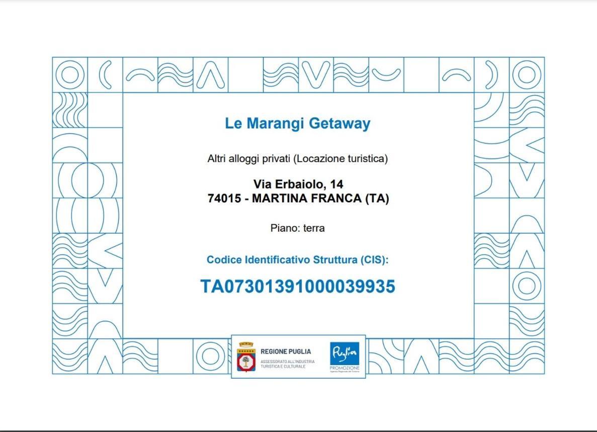 Le Marangi Getaway Suite Martina Franca Exterior photo